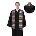 thumbnail image 4 of Zufioo Mardi Gras4 Print Graduation Shawl Ribbon, Graduation Ribbon for Male and Female Graduates-Flattened, 4 of 7