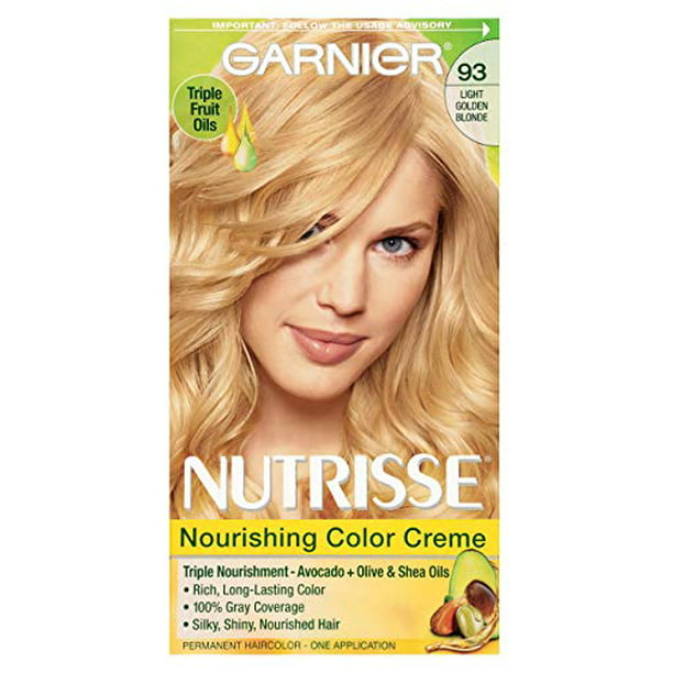 Garnier Nutrisse Nourishing Hair Color Creme, 93 Light Golden Blonde (Honey  Butter) (Packaging May Vary) 