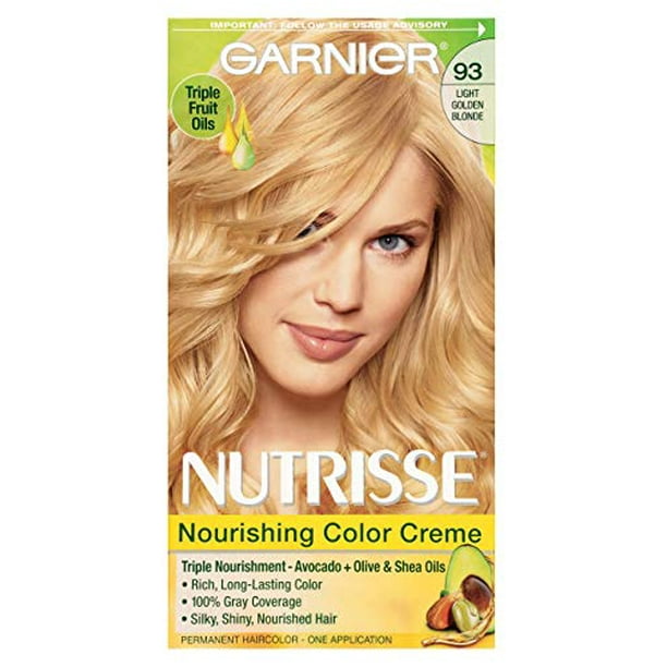 Garnier Nutrisse Nourishing Hair Color Creme, 93 Light Golden Blonde (Honey  Butter) (Packaging May Vary) - Walmart.com