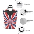 thumbnail image 4 of DouZhe 50L Rectangular Laundry Basket, Patriotic Retro Burst Stars Prints Waterproof Foldable Laundry Hamper with Aluminum Handles, 4 of 6