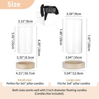 Nuptio Tall Glass Tea Light Candle Holders Set - 30 Pcs, 3 Heights For Centerpieces