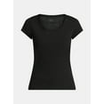 thumbnail image 4 of No Boundaries Scoop Neck Tee with Short Sleeves, Women's, 4 of 4