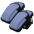 thumbnail image 1 of Brassard, Brassard Imperméable Extensible Bretelles 2 Pcs pour Musculation pour Téléphone Portable Bleu Gris, 1 of 7