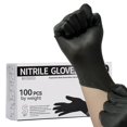 thumbnail image 1 of Guantes desechables de nitrilo negro Jointown, 3 mil, talla pequeña, 100 piezas, 1 of 6