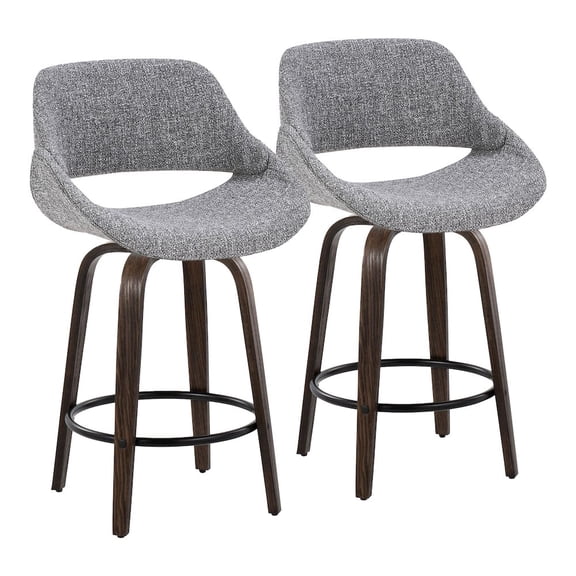 LumiSource Fabrico 26" Fixed-Height Counter Stool - Set of 2