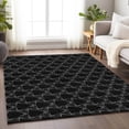 thumbnail image 5 of HomeRoots 676043 9 x 12 ft. Black & Ivory Geometric Transitional Washable Machine Made Rectangle Area Rug with UV Protection, 5 of 9