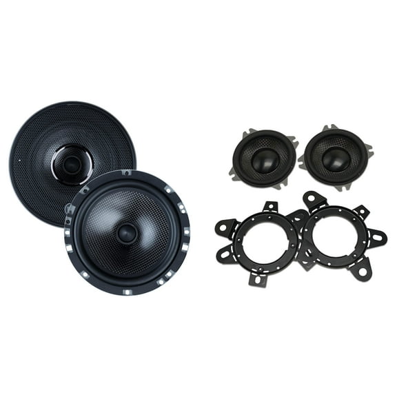 Memphis Audio MS60MV - MClass 6.5" Oversized Convertible Mid Woofer and MS25 M Series 2.5" Tweeters with in line Crossovers,