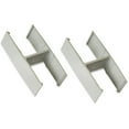 thumbnail image 1 of Lorell Straight Panel Connectors - 1.3" Width x 2.3" Depth x 0.6" Height - Aluminum - Aluminum | Bundle of 2 Sets, 1 of 2