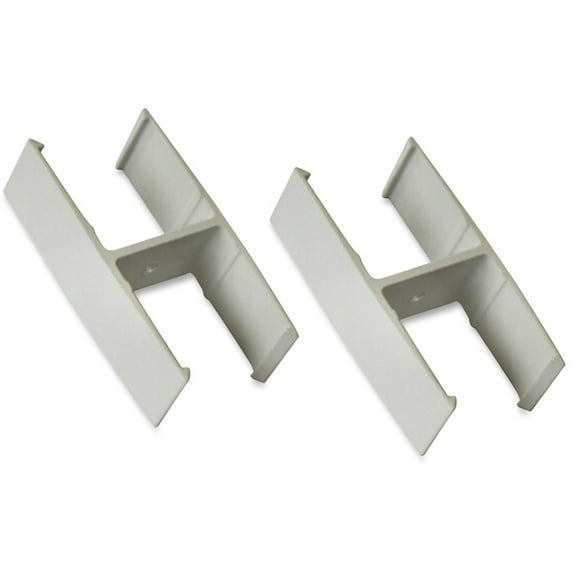 Lorell Straight Panel Connectors - 1.3" Width x 2.3" Depth x 0.6" Height - Aluminum - Aluminum | Bundle of 2 Sets