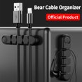thumbnail image 3 of Cable Organizer Silicone USB Cable Winder Desktop Tidy Management Clips Cable Holder for Mouse Headphone Wire Organizer white-4, 3 of 6