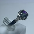 thumbnail image 5 of 7mm Round Concave Mystic Topaz and Diamond 14kt White Gold Ring, 5 of 6