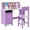 Purple, variant on Costway Kids Study Desk Chair Children Table & Chair Set with Whiteboard White