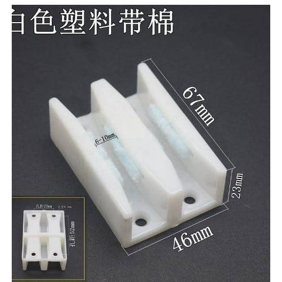 2pcs Sliding Shower Door Bottom Guide Track Pulley and Wheel for Glass Doors with Door Stopper and Guide