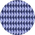 thumbnail image 1 of Ahgly Company Indoor Round Patterned Jeans Blue Area Rugs, 6' Round, 1 of 6