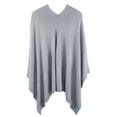 thumbnail image 2 of Styles I Love Women Ultra Soft Knit Poncho Sweater Pullover Cardigan Lightweight Wrap Topper for All Season (Grey), 2 of 6