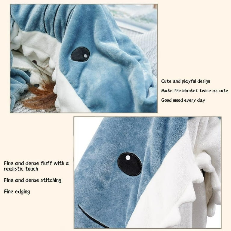 Manta de Tiburón para Adultos y Niños, Sudadera con Capucha de