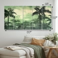 thumbnail image 4 of Designart "A Monochrome Paradise with Palm Trees II" Tropical Metal Art Print Set, 4 of 5