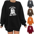 thumbnail image 2 of Winter Savings !Halloween Graphic Sweatshirts for Women Plus Size Crew Neck Long Sleeve Sweater Halloween Ghost Print Sweatshirt Oversize Pullover Tops Halloween Shirts for Women Tops for Women 2024, 2 of 5