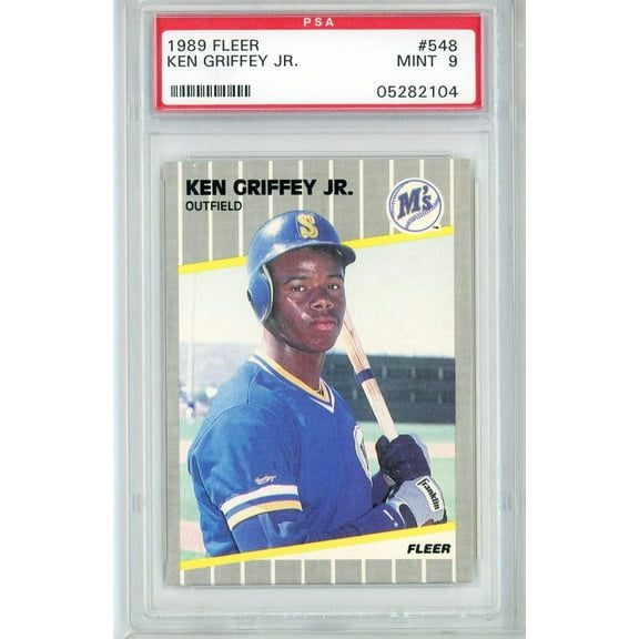 Graded 1989 Fleer Ken Griffey Jr. #548 Rookie RC Baseball Card PSA 9 Mint