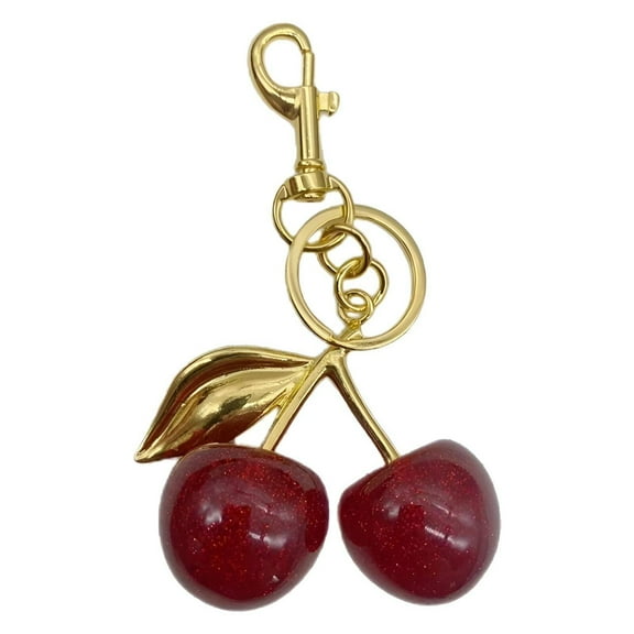 DESIGNICE Bag Charms for Handbags,Cherry Shape Cherry Keychain,Cute Decoration Purse Charms for Handbags,Red