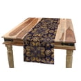 thumbnail image 1 of Mandala Table Runner, Eastern Mystical Revival Curlicues Leaves and Rich Flora, Dining Room Kitchen Rectangular Runner, 3 Sizes, by Ambesonne, 1 of 2