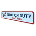 thumbnail image 4 of Pilot On Duty Novelty Sign, Metal Wall Decor - 4x18 inches, 4 of 4