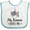 White and Blue, variant on Inktastic My Nonnie Loves Me Unicorn Girls Baby Bib
