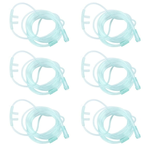 6PCS Disposable Nasal Cannula Soft Silicone Oxygen Supply Tubing Oxygen Reducer Accessory,Nasal Oxygen Tubing,Oxygen Supply Tubing