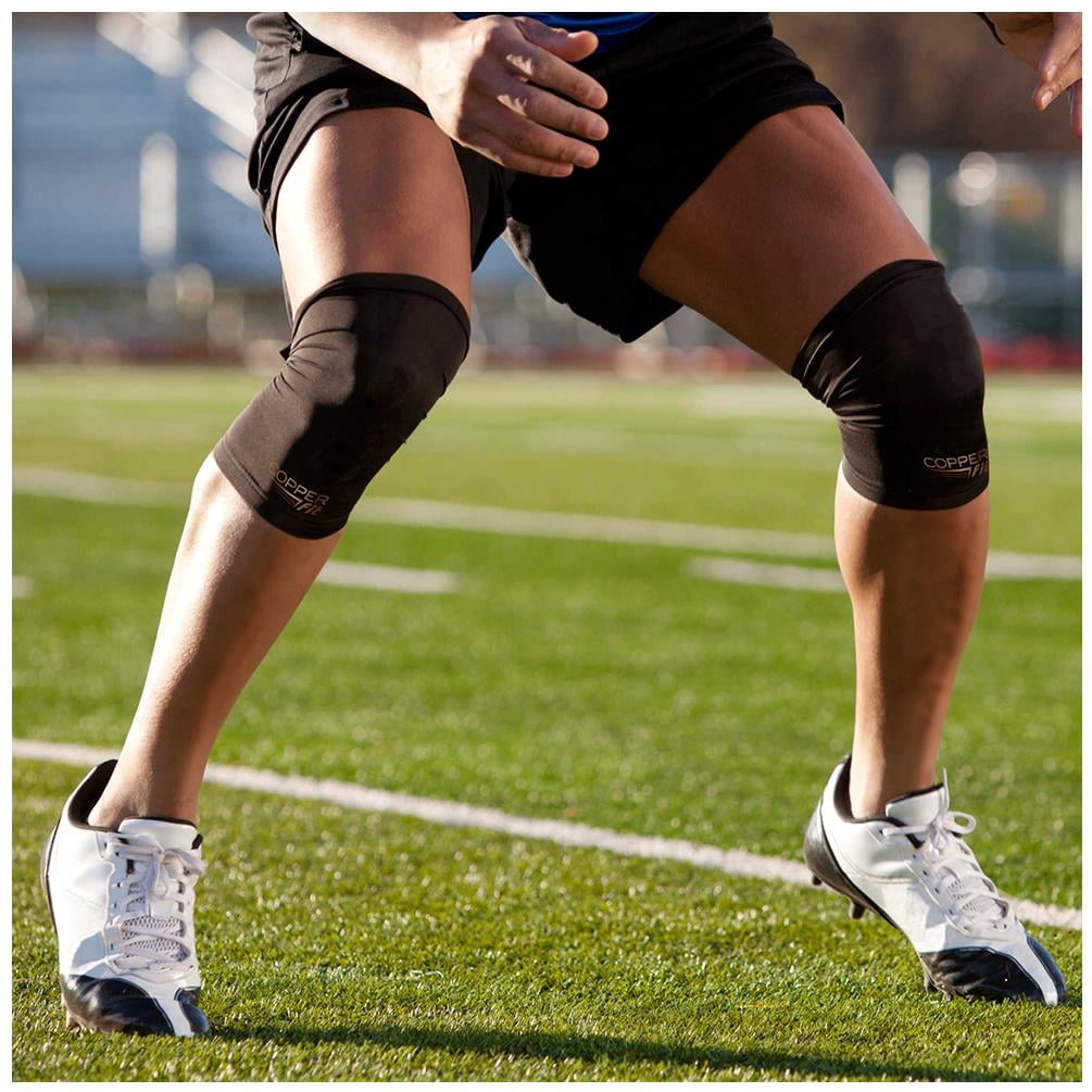 Copper Fit Recovery Infused Compression Knee Sleeve L 2-Pack Anti-Odor Unisex Stretch