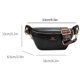 thumbnail image 3 of Bolsa De Pecho Para Mujer Bolso Riñonera de cuero retro para mujer bandolera de viaje con correa ancha (negro), 3 of 8