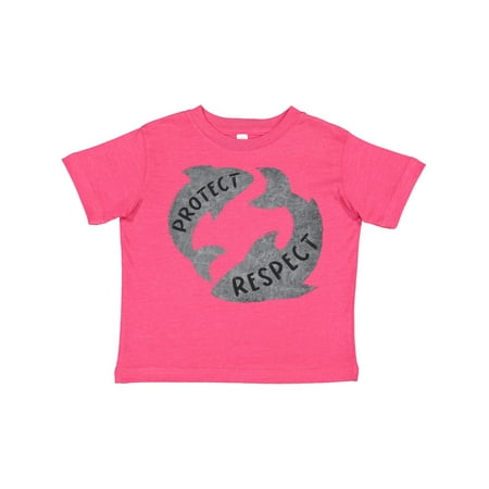

Inktastic Respect and Protect Sharks Gift Toddler Boy or Toddler Girl T-Shirt