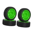 thumbnail image 2 of Bunblic 4 Pieces 1:10 RC Car Wheel Tires Replacement Easy to Install RC Modification Accessory Spare Parts Accessory DIY Accessories green, 2 of 8
