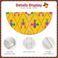 thumbnail image 3 of Rateoe Mardi Gras Crayfish and Fleur de lis Pattern Christmas Tree Skirt with Ties , Christmas Tree Decorations, Farmhouse Christmas Decor Xmas Holiday Decorations-30", 3 of 6
