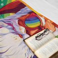 thumbnail image 5 of Kuscheln Christmas Throw Blanket, Xmas with Rainbow Colors Pride Theme Santa Claus with Sunglasses, Flannel Fleece Accent Piece Soft Couch Cover for Adults, 5 of 7