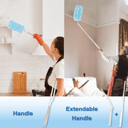 Xueyu 30 Count Duster Refills, Heavy Duty Duster Refills for Cleaning Home Blinds & Cars, Microfiber Dusting Kit with Short & Extension Handle