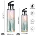 thumbnail image 2 of Yayeee 20oz Insulated Water Bottle Double Wall Stainless Steel with Flip Straw Lid, Green Deer, 2 of 7