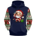 thumbnail image 6 of UVEASISHA Mens Christmas Hoodies Big and Tall Ugly Graphic Sweatshirts Cute Santa Claus Hooded Sweatshirt Color Block Fashion Long Sleeve Pullover Tops Blue 4XL, 6 of 6
