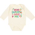 thumbnail image 3 of Inktastic Mimi and Poppy Love Me Granddaughter Girls Long Sleeve Baby Bodysuit, 3 of 5