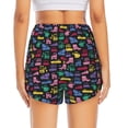thumbnail image 2 of Lsque Colorful Excavator Printed Women's Running Shorts with Liner Pockets,Elastic Quick Dry Workout Athletic Gym Yoga Shorts,Womens High Waist Shorts-XX-Large, 2 of 9