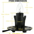thumbnail image 3 of OHLGT 2-Packs Himalayan Salt Lamp Cord Replacement with Dimmer Switch and 6-Packs E12 Halogen Salt Lamp Bulbs, 3 of 7