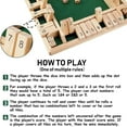 thumbnail image 2 of 1-4 Players Shut The Box Dice Game,10 Numbers Traditional Wooden Pub Bar Board Family Game Dice for and Adults, 2 of 8