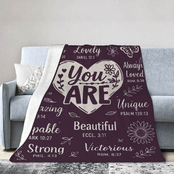 Christian Gifts for Women – Inspirational Religious Blanket, Thoughtful Mothers Day, Birthday, or Thank You Gift for Mom, Friend, Sister, or Grandma, Cozy Self Care Throw Blanket 50x40