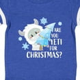 thumbnail image 4 of Inktastic Are You Yeti for Christmas with Yeti Holding Christmas Tree Boys or Girls Baby Bodysuit, 4 of 5