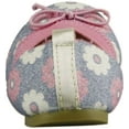 thumbnail image 4 of The Doll Maker Floral Glitter Ballet Flat, Blue,  Size Toddler 8.0, 4 of 5
