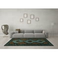 thumbnail image 3 of Ahgly Company Indoor Square Persian Turquoise Blue Traditional Area Rugs, 4' Square, 3 of 4