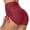 Red, variant on Krdevn Women High Waist Bubble Textured Yoga Shorts, Adjustable Ruched Butt Lifting Stretch Workout Shorts for Gym,Red