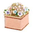 thumbnail image 1 of Caja de baratijas pintada a mano Almacenamiento de tesoros de almacenamiento de pendientes decorativos Organizador Rosa, 1 of 8