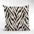 thumbnail image 5 of Plutus Ebony/Ivory Zebra Zebra Print Velvet Luxury Throw Pillow - Double sided 12"" x 20"", 5 of 5