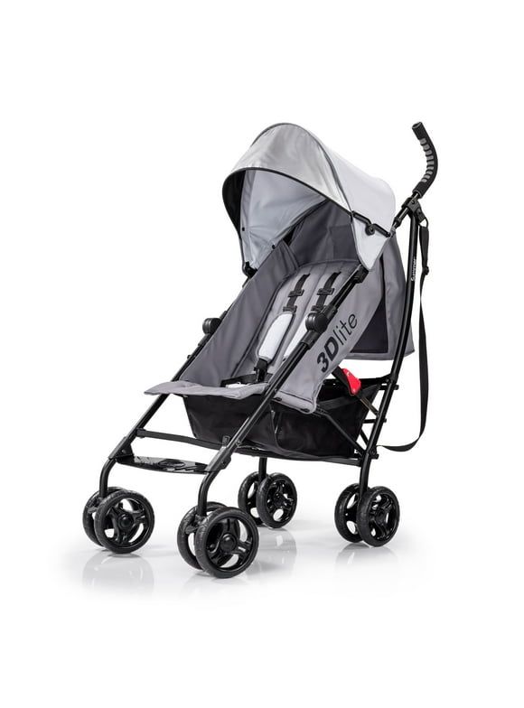Summer Infant 3Dlite Lightweight Folding Convenience Toddler Baby Stroller, Gray
