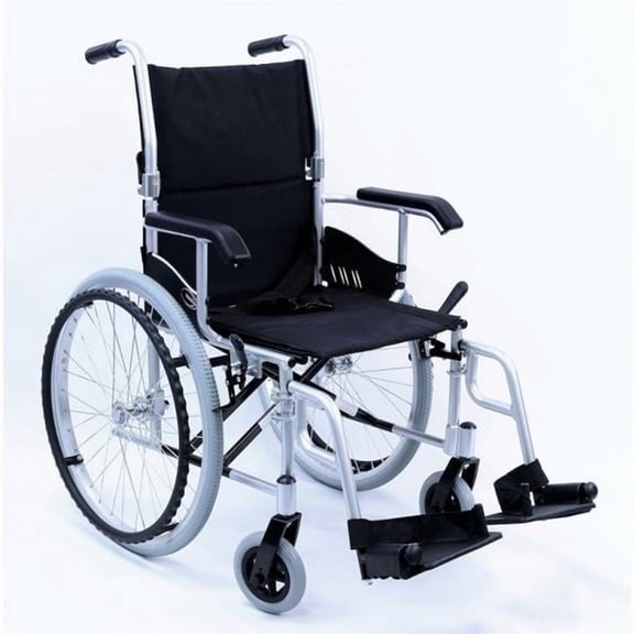 Karman LT-980 24 Pounds Lightweight Wheelchair, 18" Seat, Silver